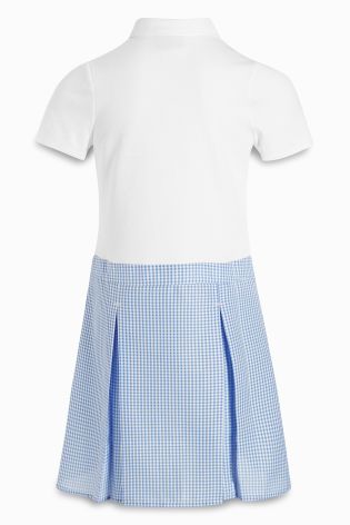 Blue Gingham Two-In-One Dress (3-14yrs)